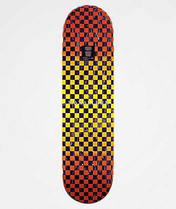 Maxallure Let's Go Yellow & Orange Checkered 8.25" Skateboard Deck