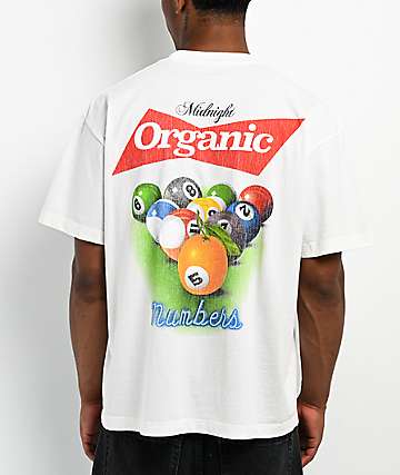 Midnight Organic Billiards White T-Shirt - 
