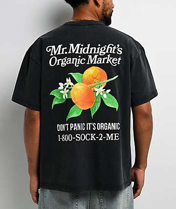 Midnight Organic Market Vintage Black T-Shirt - 