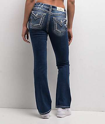 Miss Me Maven Logo Medium Wash Bootcut Jeans