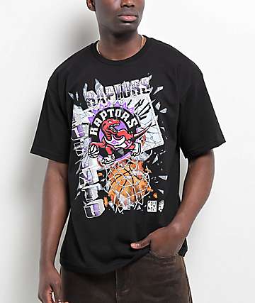 Mitchell & Ness x Charlotte Hornets Shatter Black T-Shirt
