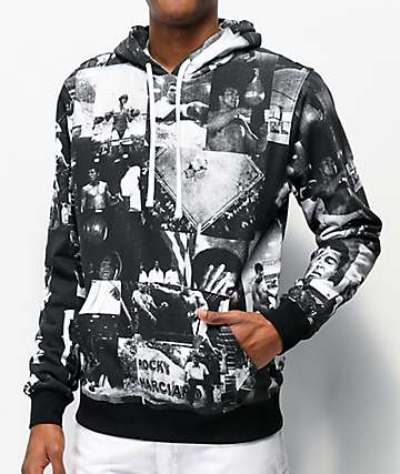 Muhammad Ali x Diamond Supply Co. Ali Montage sudadera con capucha negra y blanca