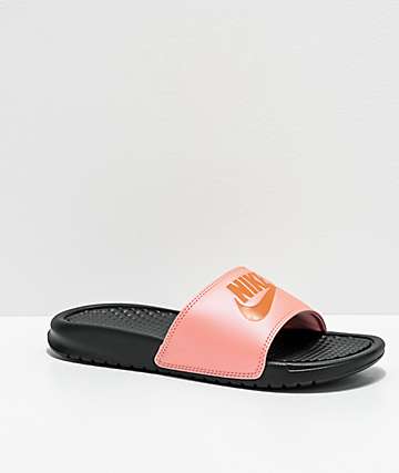nike benassi orange