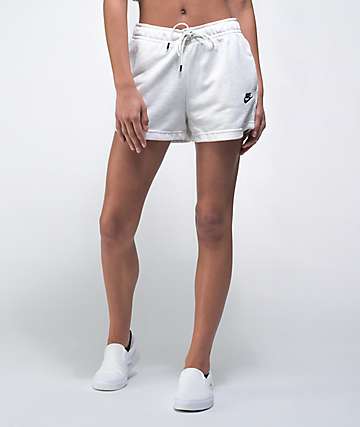 nike white sweat shorts