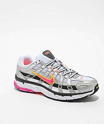 Nike P-6000 White, Fuschia & Platinum Shoes - 
