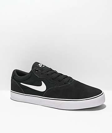 Nike SB Zoom Janoski Slip Black White Skate Shoes Zumiez