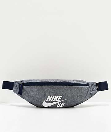 nike black and white fanny pack