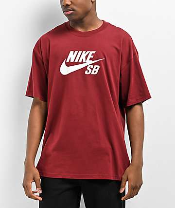 Dark red nike shirt best sale