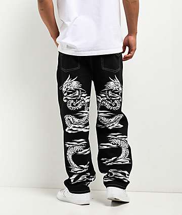 Ninth Hall Ambush Dragon Black Baggy Denim Jeans - 