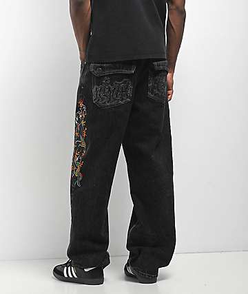 Ninth Hall Waylay Black Raw Denim Shorts
