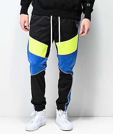 Ninth Hall Brake Moto pantalones de chándal en negro, azul y verde