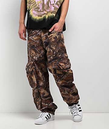 Ninth Hall Brown Camo 3D Cargo Pants - 