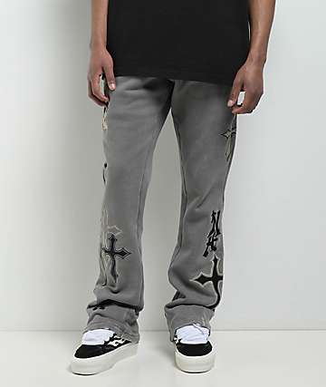 Ninth Hall Stash Grey Cargo Sweatpants | Zumiez