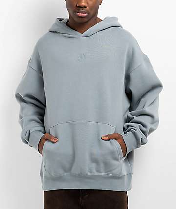 Ninth Hall Fundamentals Distressed Ash Boxy Zip Hoodie | Zumiez