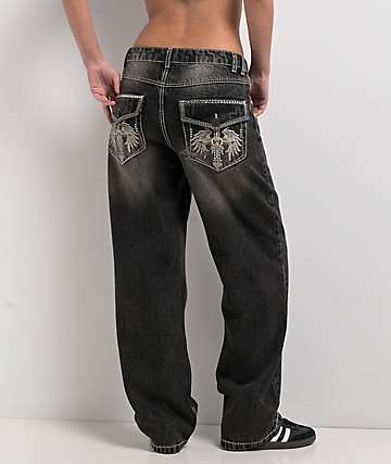 Ninth Hall Ambush Embroidered Black Denim Jeans