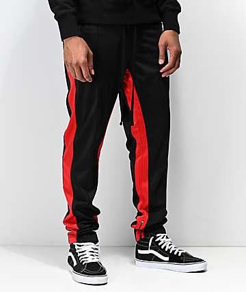 Ninth Hall Korberg pantalones de chándal en negro y rojo