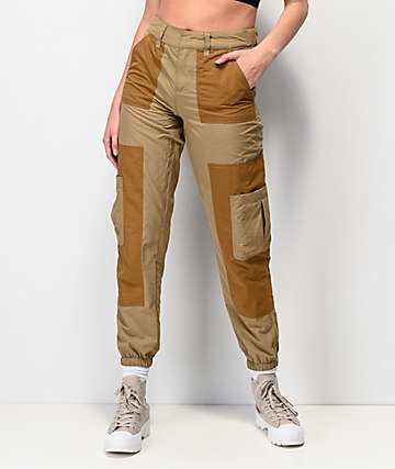 Ninth Hall Marnie Colorblock jogger pantalones caqui