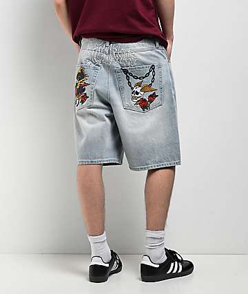 Ninth Hall Waylay Light Blue Denim Shorts