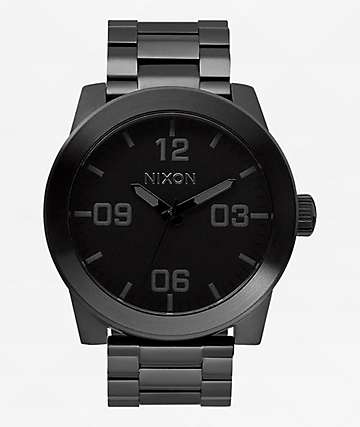 Nixon Time Teller Chrono Chrome & Black Analog Watch | Zumiez