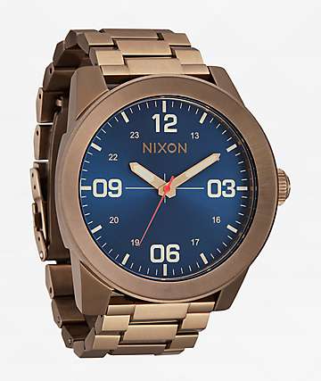 nixon gold watch mens zumiez