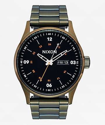 nixon gold watch mens zumiez