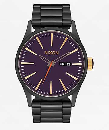人気 Nixon Time Zumiez | Watch Analog Black & Chrome Chrono Teller トップス