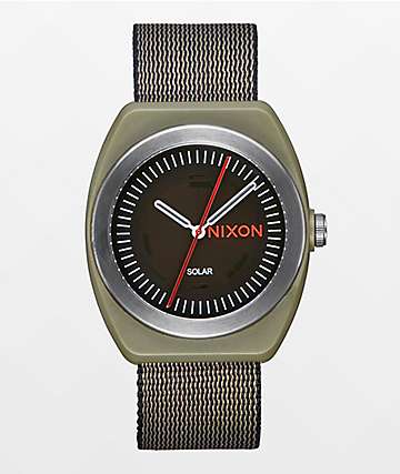 Nixon Time Teller Gold & Red Analog Watch