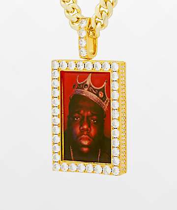 Notorious B.I.G. x King Ice King Of NY collar con cadena de oro