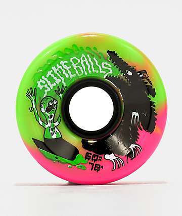 Slime Balls OG Slime Spewage 60mm 78a Green & Yellow Swirl