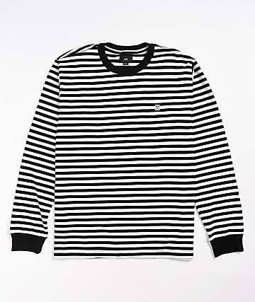 Obey Long Sleeve T Shirts Zumiez - black and white striped t shirt roblox