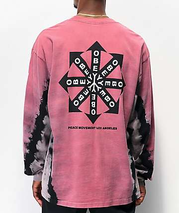 Obey Long Sleeve T Shirts Zumiez - pink and white striped shirt roblox