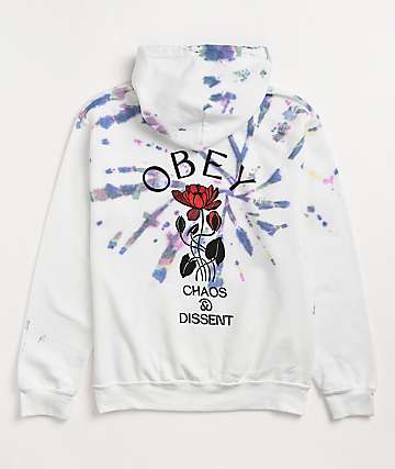 obey airbrushed rose grey hoodie