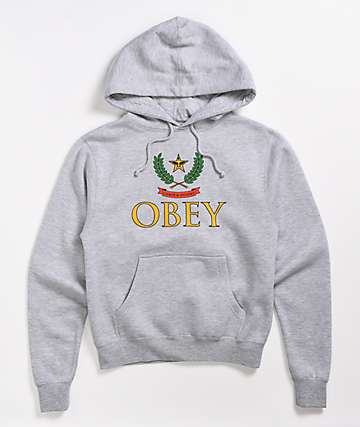 obey airbrushed rose grey hoodie