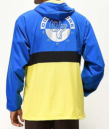 Odd Future Reflective Blue, Yellow & Black Colorblock Anorak Jacket
