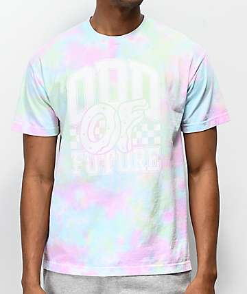 Odd Future Winners Circle Green, Pink, Blue & White Tie Dye T-Shirt
