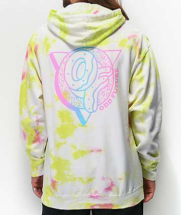 Odd Future sudadera con capucha con lavado blanco, verde y rosa