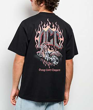 Orange County Choppers Extended Forks Black Wash T-Shirt
