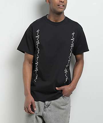 POETICCOLLECTIVE Flames Black T-Shirt | Zumiez