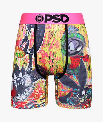 PSD Underwear Men's Boxer Briefs Rick & Morty Heads Tie Dye Size: L Black