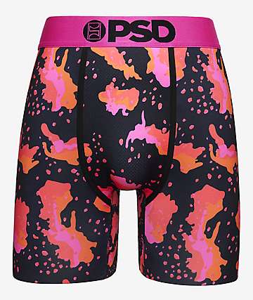 PSD Rose N Bones Skull Floral Flames Colorful Underwear Boxer Briefs  222180078 - Fearless Apparel