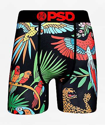 PSD Rick and Morty Bananas All Over Mens Boxer Briefs - BLACK COMBO