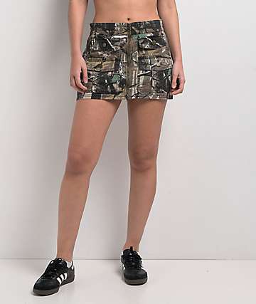 PTCL Leopard Cargo Mini Skirt