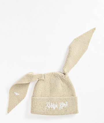 Personal Fears Bunny Ears Cream Beanie - 