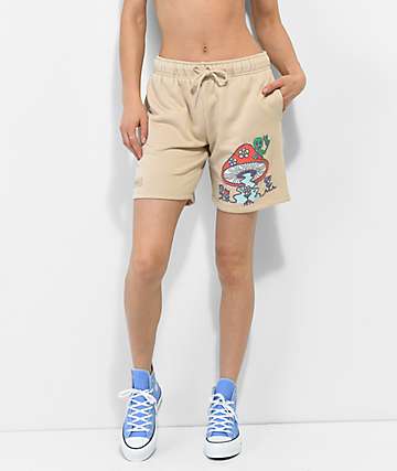 Petals By Petals And Peacocks Choose Peace Natural Sweat Shorts