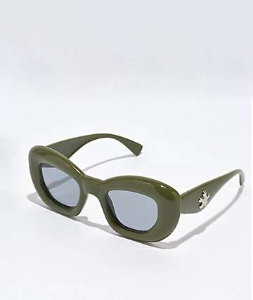 Petals and Peacocks Cumulus Green Sunglasses - 