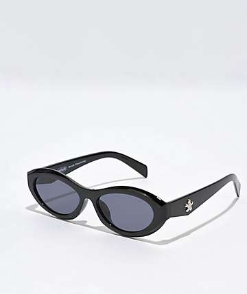 Petals and Peacocks Dahlia Black Sunglasses -