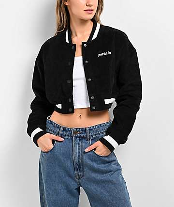 【オープニング大セール】 Petals by Zumiez | Jacket Work Crop Green Peacocks and Petals ジャケット・アウター