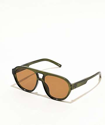 Pilot Green & Orange Sunglasses -