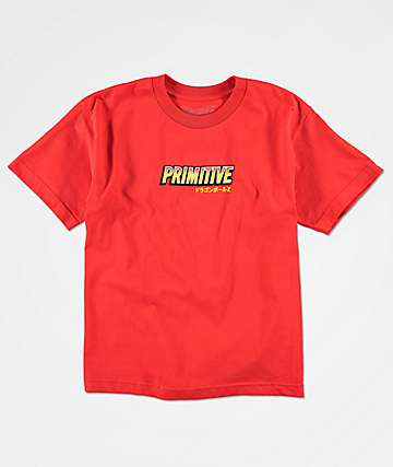 Primitive x Dragon Ball Z Boys Super Saiyan Goku Red T-Shirt