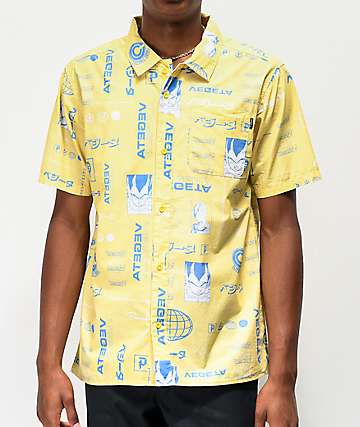 Primitive x Dragon Ball Z Vegeta camisa amarilla de manga corta